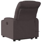 vidaXL Fauteuil inclinable de massage Marron foncé Tissu