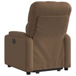 vidaXL Fauteuil inclinable électrique marron tissu