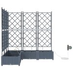 vidaXL Pots de jardin Gris clair 120 x 120 x 126 cm Acier