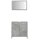 vidaXL Armoire de bain avec miroir gris béton bois d'ingénierie