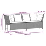 vidaXL Canapé de jardin avec coussins beige résine tressée