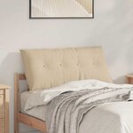 vidaXL Coussin de Dos Crème 100 x 19 x 50 cm tissu
