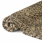 vidaXL Tapis de surface Naturel et noir 120 x 120 cm Jute