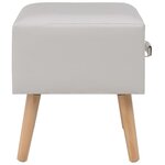 vidaXL Tables de chevet 2 Pièces Blanc 40x35x40 cm Similicuir