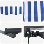 vidaXL Cadre de store manuel avec LEDs 3 5 x 2 m