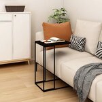 vidaXL Table d'appoint Noir 40x30x59 cm Bois d'ingénierie