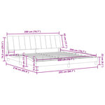 vidaXL Cadre de lit sans matelas noir 200x200 cm velours