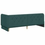 vidaXL Cadre de lit d'angle Vert foncé 80 x 200 cm tissu