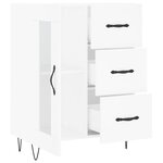 vidaXL Buffet blanc 69 5x34x90 cm bois d'ingénierie