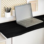vidaXL Dessus de bureau marron foncé bois chêne massif rectangulaire