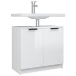 vidaXL Armoire de salle de bain Blanc brillant 64 5x33 5x59 cm