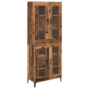 vidaXL Haut Armoire Bois Ancien 69 5 x 34 x 180 cm Bois d'ingénierie