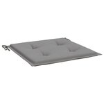 vidaXL Coussins de chaise de jardin lot de 4 gris 40x40x4 cm