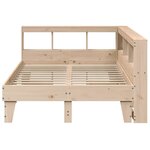 vidaXL Lit bibliothèque sans matelas 135x190 cm bois de pin massif
