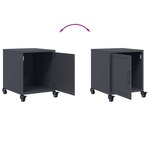 vidaXL Table de chevet anthracite 36x39x43 5 cm acier
