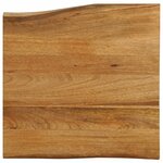 vidaXL Dessus de table 60x60x2 5 cm bord vivant bois massif manguier