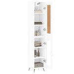 vidaXL Buffet haut Blanc 34 5x34x180 cm Bois d'ingénierie