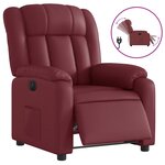 vidaXL Fauteuil inclinable électrique Rouge bordeaux Similicuir