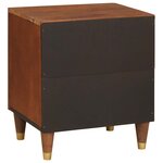 vidaXL Cabinet de chevet Marron 40 x 33 5 x 46 cm Bois d'acacia massif