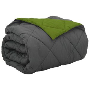 vidaXL Duvet complet toute l'année Vert et Anthracite 220 x 240 cm