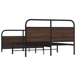 vidaXL Cadre de lit en métal sans matelas chêne marron 160x200 cm