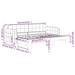 vidaXL Lit de jour avec lit gigogne jaune 80x200 cm velours