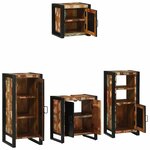 vidaXL Ensemble de mobilier de salle de bain 4 Pièces Bois Recyclé Solide