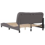 vidaXL Cadre de lit sans matelas Hvar gris 140x190 cm similicuir