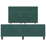 vidaXL Lit à ressorts avec tête de lit Vert foncé 140 x 200 cm Velours