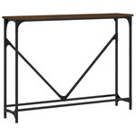 vidaXL Table console chêne marron 102x22 5x75 cm bois d'ingénierie