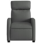 vidaXL Fauteuil inclinable Gris foncé Tissu