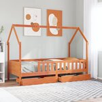 vidaXL Cadre de lit enfants avec tiroirs sans matelas 90x190 cm bois