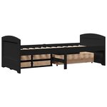 vidaXL Lit de jour avec 5 tiroirs sans matelas IRUN noir 90x200 cm