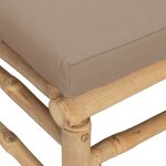 Canapés d'angle de jardin avec coussins taupe 2 pièces bambou 02_0013316