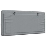 vidaXL Coussin de tête de lit gris clair 100 cm tissu