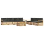 vidaXL Ensemble de canapés d'extérieur 8 pc Blanc et anthracite