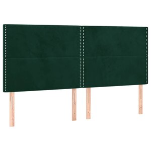 vidaXL Tête de lit Vert foncé 200x5x118/128 cm Velours