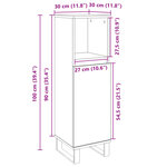 vidaXL Armoire salle de bain chêne sonoma 30x30x100 cm