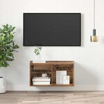 vidaXL Meuble TV mural Bois ancien 37 x 37 x 72 cm Bois d'ingénierie