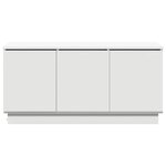 vidaXL Meuble TV avec LED Blanc 100 x 38 x 49 cm Bois d'ingénierie