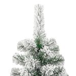 vidaXL Sapin de Noël artificiel à charnières avec neige floquée 210 cm