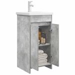 vidaXL Meuble de salle de bain avec évier Gris béton 42 x 40 x 84 5 cm