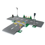 Lego city 60304 intersection a assembler  jeu construction ville avec panneaux et routes a imbriquer pour garçon ou fille