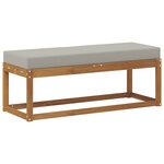 vidaXL Banc de Tabouret Bois d'Acacia Massif Gris Naturel et Clair
