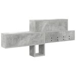 vidaXL Porte-manteau mural avec étagère avec stockage Gris Béton 100 x 12 x 43.5 cm