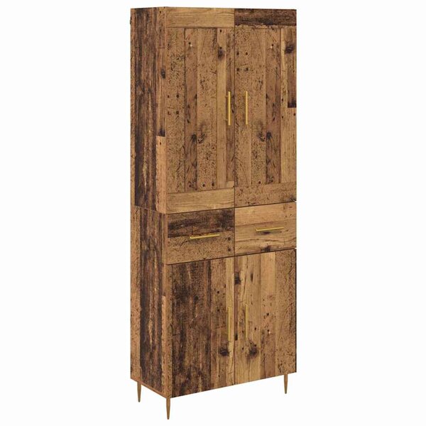 vidaXL Haut Armoire Bois Ancien 69 5 x 34 x 180 cm Bois d'ingénierie