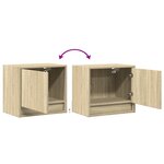 vidaXL Tables de chevet murales avec lumières LED 2 Pièces chêne sonoma