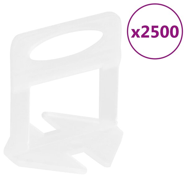 vidaXL Clips de nivellement de carreaux 2500 Pièces 2 mm