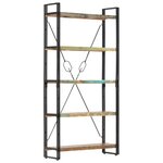 vidaXL Bibliothèque 5 niveaux 90x30x180 cm Bois solide de récupération
