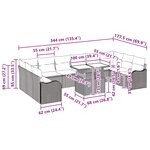 vidaXL Ensemble de canapé de jardin 11 Pièces Marron Poly Rattan